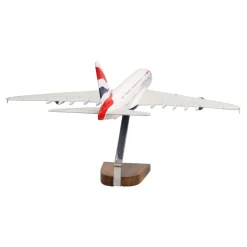 Airbus A380 British Airways Large Mahogany Model
