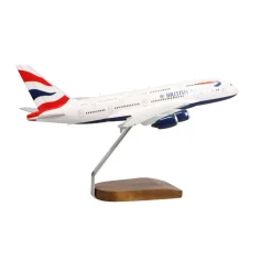 Airbus A380 British Airways Large Mahogany Model