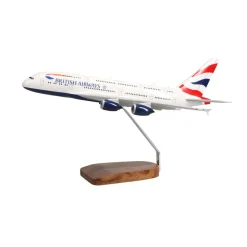 Airbus A380 British Airways Large Mahogany Model