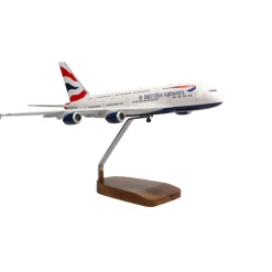 Airbus A380 British Airways Large Mahogany Model