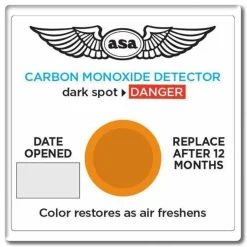 ASA Aviation Carbon Monoxide Detector with Visual Alert