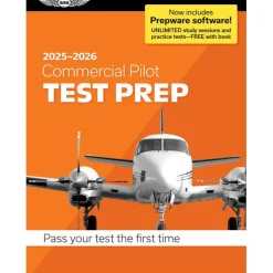 ASA 2025-2026 Commercial Pilot Test Prep Bundle (Book, Download, Online) Pass First Try