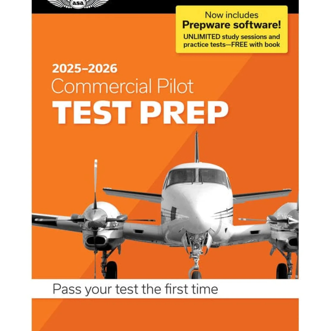 ASA 2025-2026 Commercial Pilot Test Prep Bundle (Book, Download, Online) Pass First Try