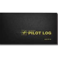 ASA Pilot Logbook Black - Compact FAA-Compliant Flight Record Book