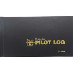 ASA Pilot Logbook Black - Compact FAA-Compliant Flight Record Book