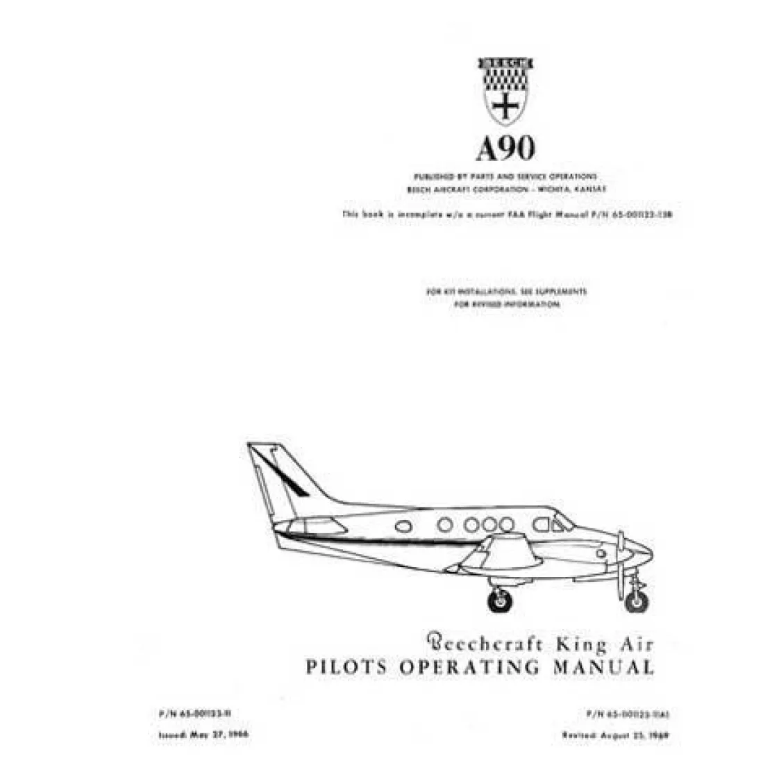 Beech A90 King Air Pilot's Operating Handbook (part# 65-001123-11)