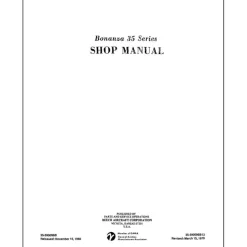 Beech Bonanza 35 Series Maintenance Manual (35-590096B)