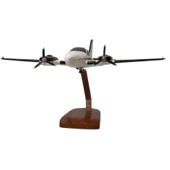 Beechcraft Baron G58 (Red/Black) Large Mahogany Model