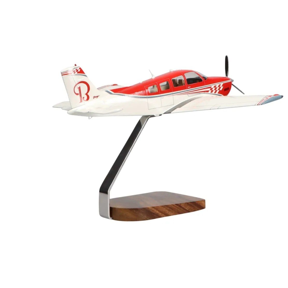 Beechcraft Bonanza G36 Clear Canopy Large Mahogany Model