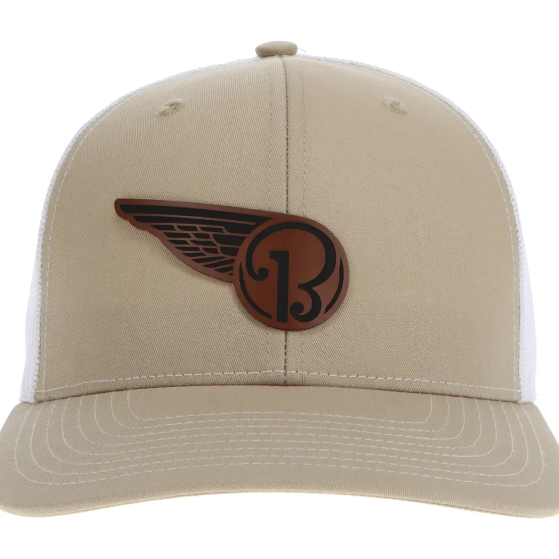 Beechcraft Half Wing Logo Richardson 112 Heritage Trucker Hat - Buckskin