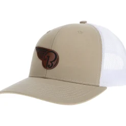 Beechcraft Half Wing Logo Richardson 112 Heritage Trucker Hat - Buckskin