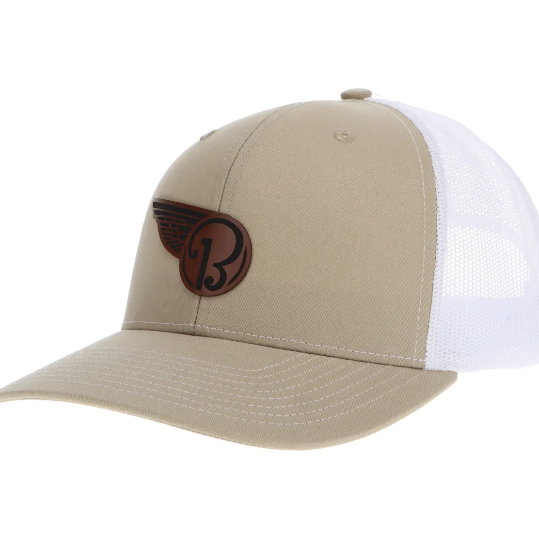 Beechcraft Half Wing Logo Richardson 112 Heritage Trucker Hat - Buckskin