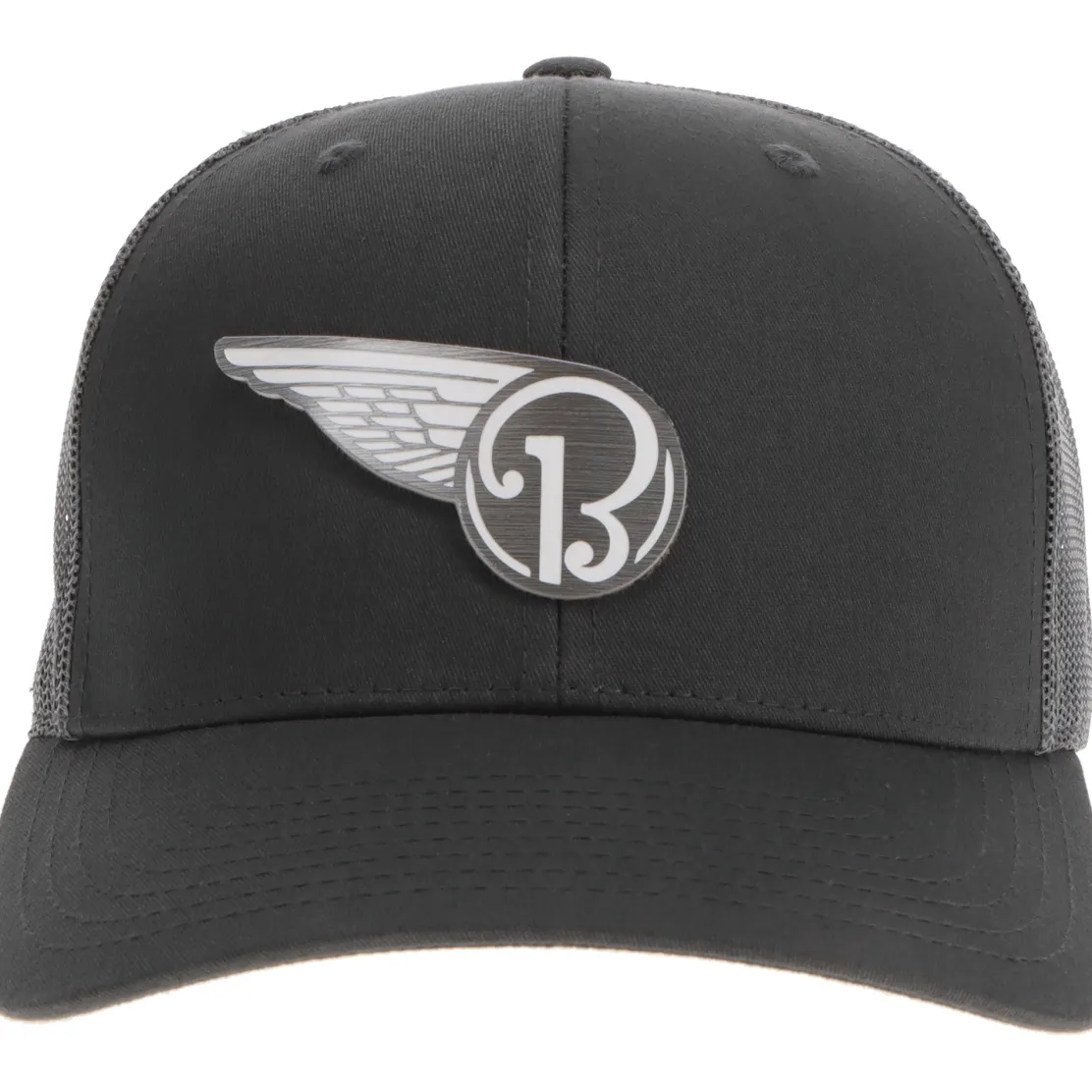 Beechcraft Half Wing Logo Richardson 112 Velocity Trucker Hat - Pewter