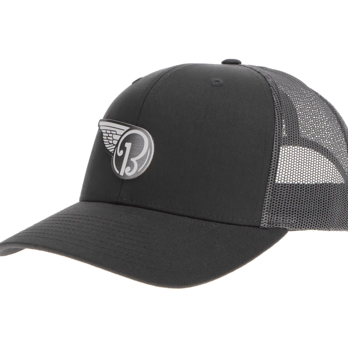 Beechcraft Half Wing Logo Richardson 112 Velocity Trucker Hat - Pewter
