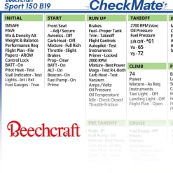 Beechcraft Musketeer B19 Checkmate+ Standard Size Comprehensive Pilot Checklist (Modernized and Updated)