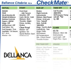 Bellanca Citabria 7ECA Checkmate+ Standard Size Comprehensive Pilot Checklist (Modernized and Updated)