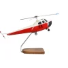Bell 47B Vintage Closed-Cabin Large Mahogany Helicopter Model