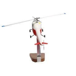 Bell 47B Vintage Closed-Cabin Large Mahogany Helicopter Model