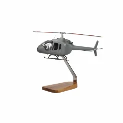 Bell 505 Jet Ranger Clear Canopy X Large Mahogany Model