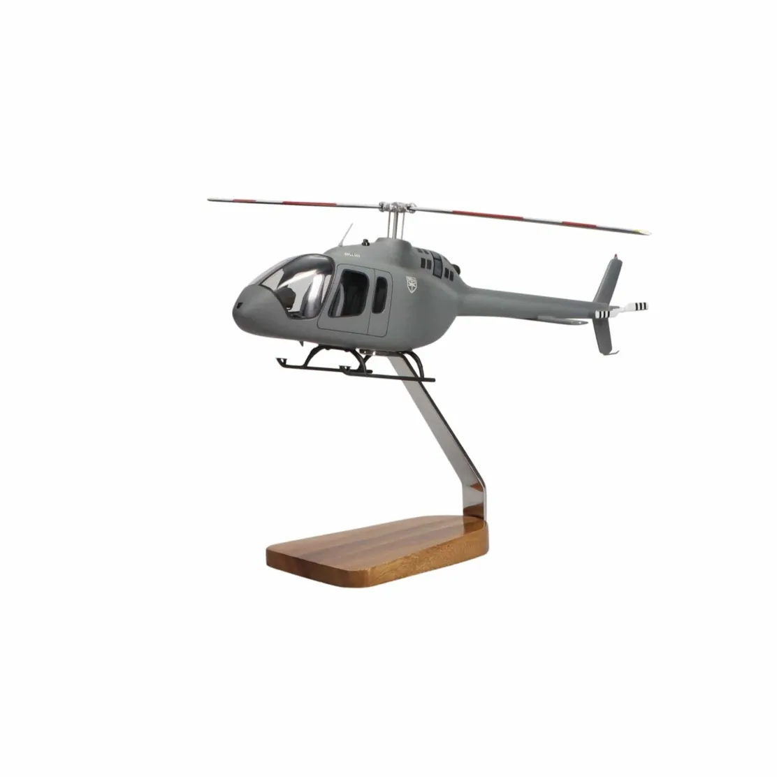 Bell 505 Jet Ranger Clear Canopy X Large Mahogany Model