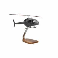 Bell 505 Jet Ranger Clear Canopy X Large Mahogany Model