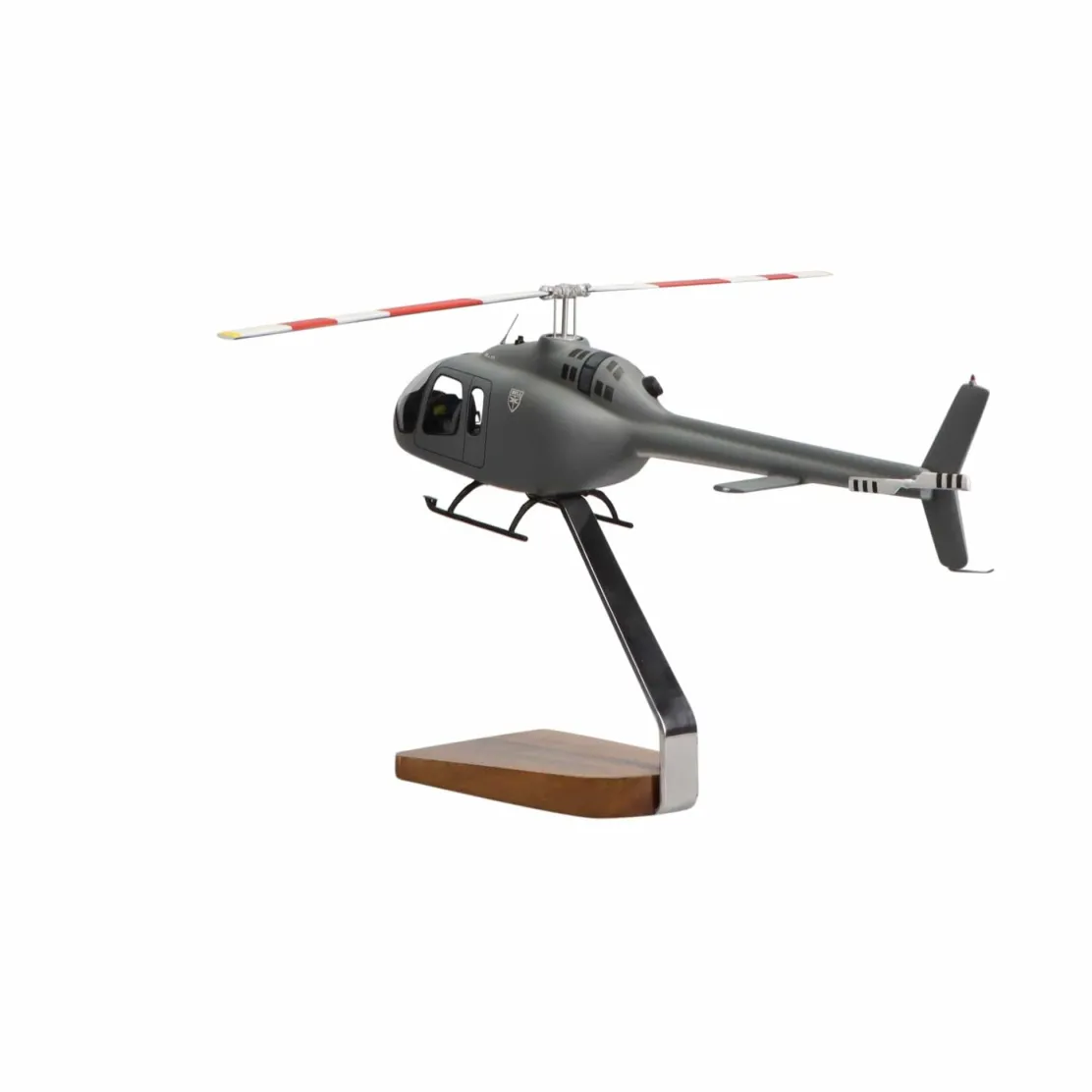 Bell 505 Jet Ranger Clear Canopy X Large Mahogany Model