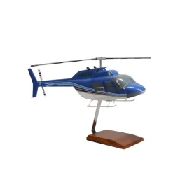 Bell 206 JetRanger Large Mahogany Model