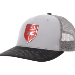 Bell Modern Logo Richardson 112 Heritage Trucker Hat - Steel/Red