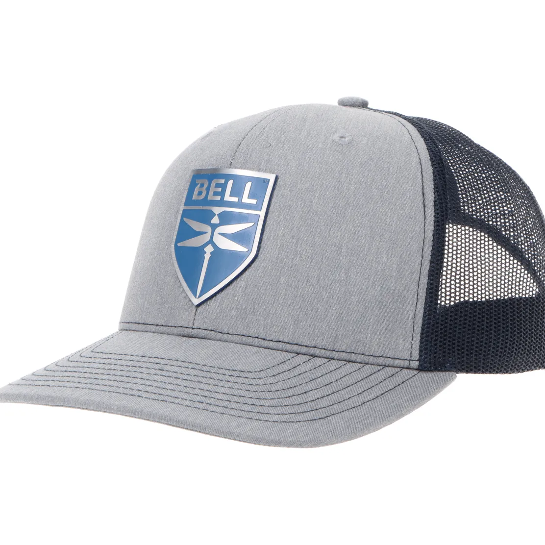 Bell Modern Logo Richardson 112 Heritage Trucker Hat - Steel/Blue
