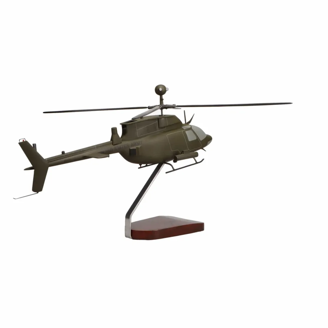 Bell OH-58 Kiowa Warrior Large Mahogany Model