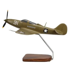 Bell P-39 Airacobra Large Mahogany Fighter Model