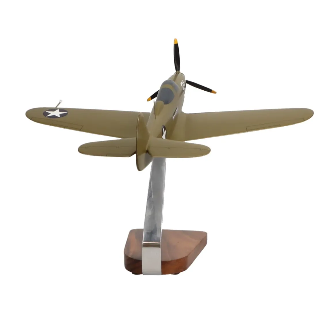 Bell P-39 Airacobra Large Mahogany Fighter Model