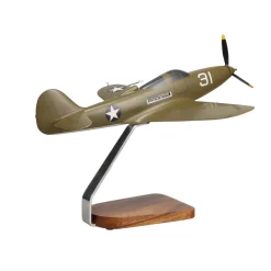 Bell P-39 Airacobra Large Mahogany Fighter Model