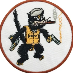 Black Cats VPB-71 Squadron Iron On Patch by Aeroplane Apparel Co.