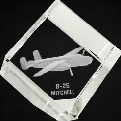 B-25 Mitchell 3D Diamond Cube by Etched Memory