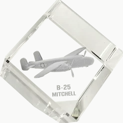 B-25 Mitchell 3D Diamond Cube by Etched Memory