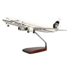 Boeing 737-800 Alaska Airlines Large Mahogany Model