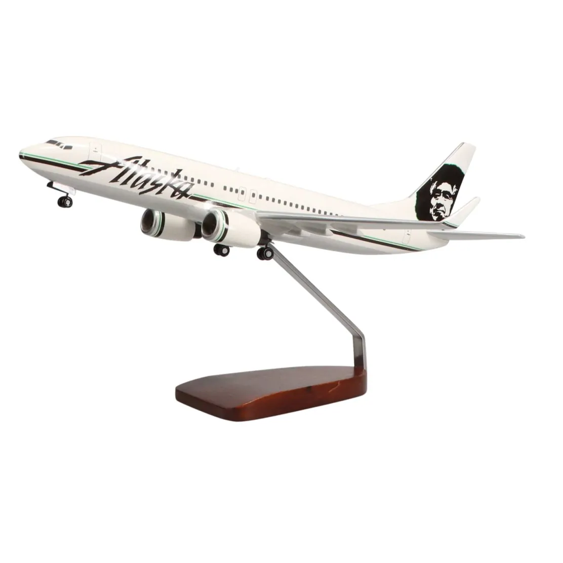 Boeing 737-800 Alaska Airlines Large Mahogany Model