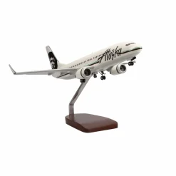 Boeing 737-800 Alaska Airlines Large Mahogany Model