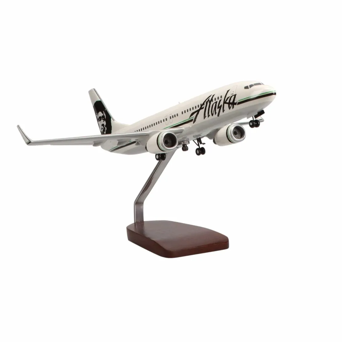 Boeing 737-800 Alaska Airlines Large Mahogany Model