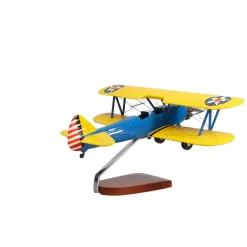 Boeing PT-17 Stearman Large Mahogany Model