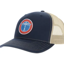 Boeing Round Logo Richardson 112 Velocity Trucker Hat - Red/White/Blue