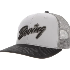Boeing Script Logo Richardson 112 Heritage Trucker Hat - Charcoal