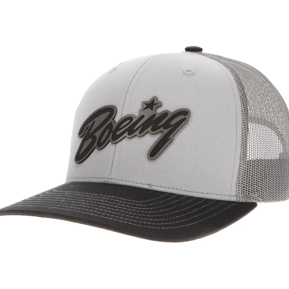 Boeing Script Logo Richardson 112 Heritage Trucker Hat - Charcoal