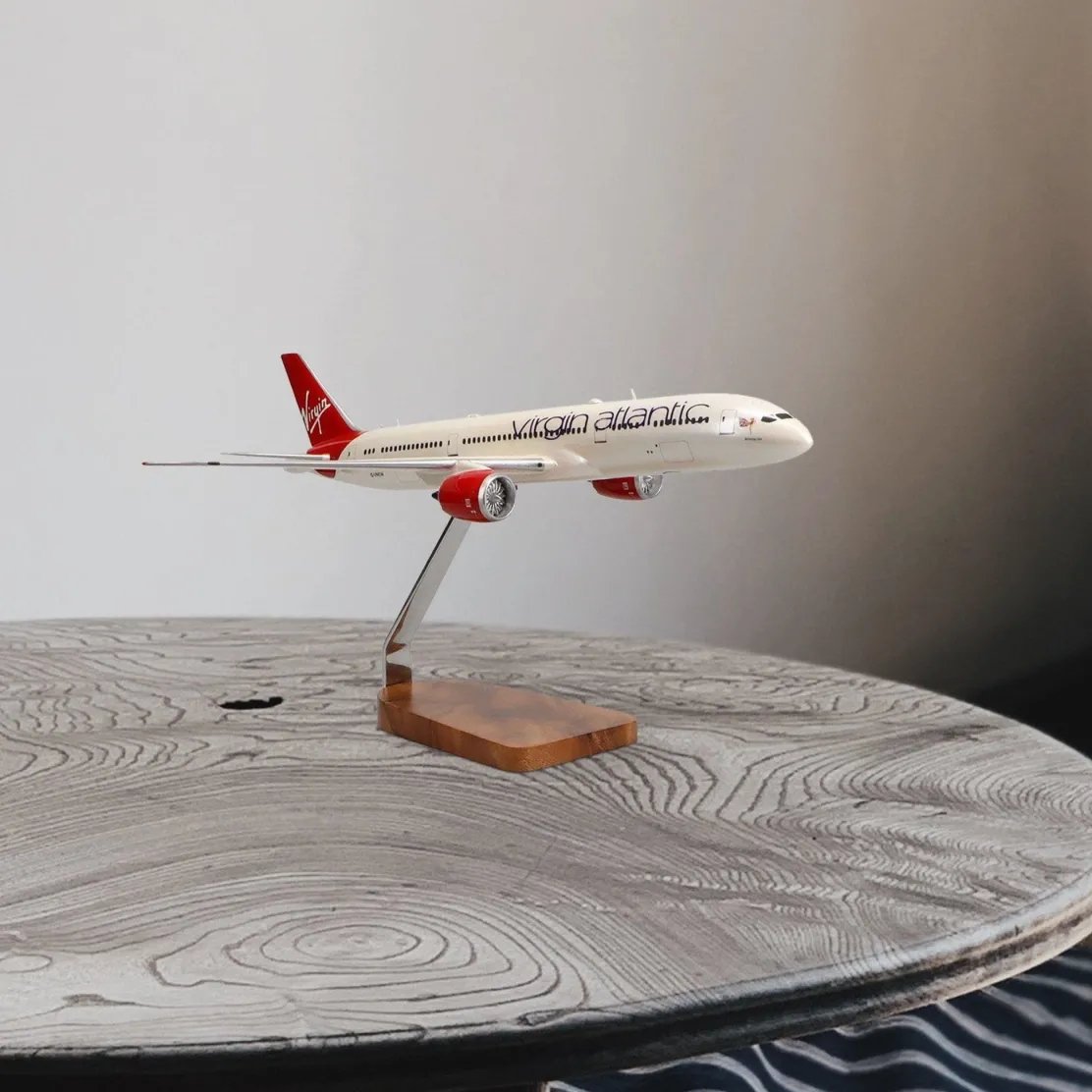 Boeing 787-9 Virgin Atlantic Birthday Girl Large Mahogany Model