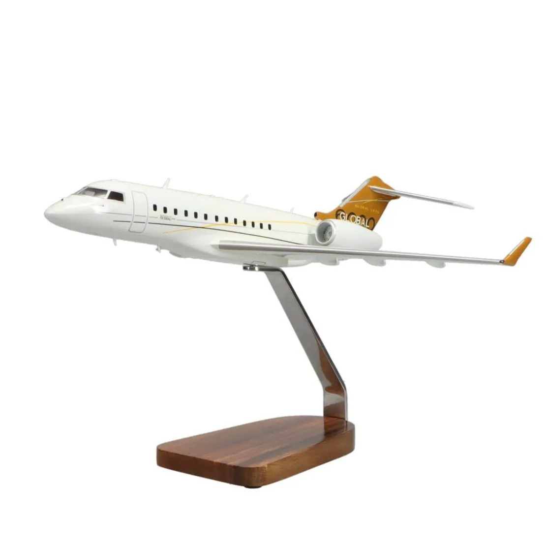 Bombardier Global Express Clear Canopy Large Mahogany Model