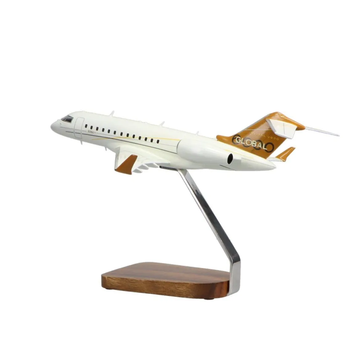 Bombardier Global Express Clear Canopy Large Mahogany Model