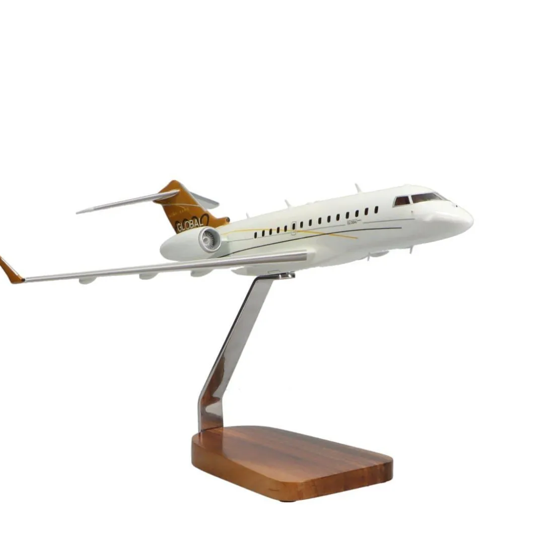 Bombardier Global Express Clear Canopy Large Mahogany Model