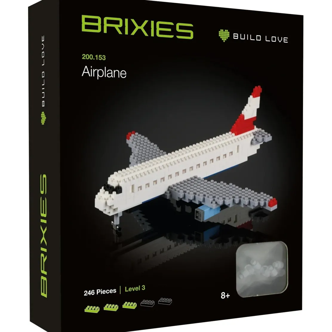 Brixies Commerical Airliner Building Blocks - Level 3 Construction Kit