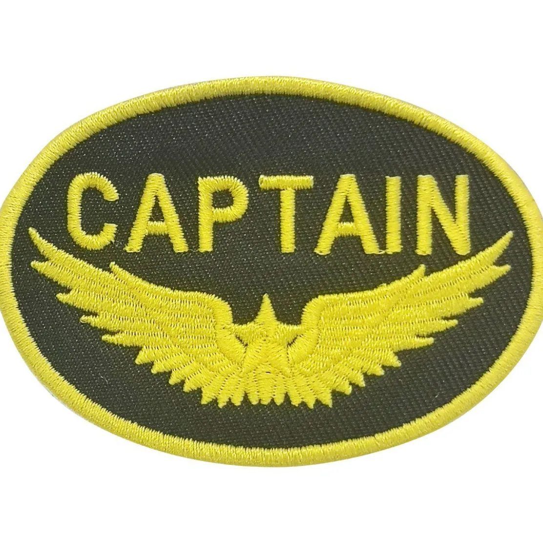 Captain Gold Wings Iron-On Patch by Aeroplane Apparel Co.